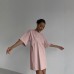 Style Casual Loose Round Neck T-Shirt Round Neck A-Line Skirt Women's Clothing