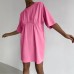 Style Casual Loose Round Neck T-Shirt Round Neck A-Line Skirt Women's Clothing