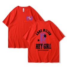 Printed Annie Wilson Hey Girl New Logo Crew Neck Short Sleeve Unisex Fashion T-Shirt Printed Annie Wilson Hey Girl New Logo Crew Neck Short Sleeve Unisex Fashion T-Shirt