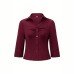 Solid Color Button Long Sleeve Shirt for Women