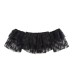Single neck short sleeved black lace short top for women