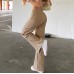 High waisted solid color slim fit jeans for women