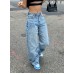 Slim fit denim pants for women
