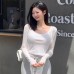 Lace Splicing Versatile Short Strapless Camisole for Women