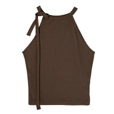 Women's Halter Tie Short Crop Tank Top