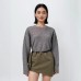Lazy Style Knitted Sweater Irregular Unique Design Woolen Top Women's Versatile Top