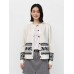 Jacquard Knit Cardigan Women's Design Sense Lazy Style Round Neck Sweater Casual Versatile Top