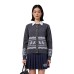 Jacquard Knit Cardigan Women's Design Sense Lazy Style Round Neck Sweater Casual Versatile Top