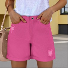Tassel ripped denim shorts, women's hot pants