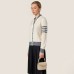Design Sense Casual V-neck Knitted Cardigan Women's Autumn Versatile Slimming Fashion Retro Color-blocking Long-sleeved Sweater