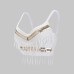 Golden Patch Irregular Tassel Strapless or Women Summer Wear