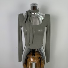 Short Length Versatile Long Sleeve T-Shirt Top for Women