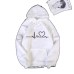Spring Heartbeat Pattern Printed Hooded Sweatshirt Unisex Long Sleeve Casual Jacket Fashion Versatile Student Wear
