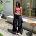 Original Color Denim Pants for Women Loose High Waist Slimming Versatile Wide Leg Floor-Length Pants
