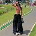 Original Color Denim Pants for Women Loose High Waist Slimming Versatile Wide Leg Floor-Length Pants