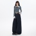 Retro Denim Pants for Women Loose Fit High Waist Slimming Simple Comfortable Wide Leg Trousers