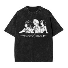 Summer Kingdom Hearts Game Pattern Peripheral Printed T-Shirt Summer Cotton Washed Vintage Aged Short Sleeve Summer Kingdom Hearts Game Pattern Peripheral Printed T-Shirt Summer Cotton Washed Vintage Aged Short Sleeve