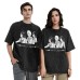 Summer Kingdom Hearts Game Pattern Peripheral Printed T-Shirt Summer Cotton Washed Vintage Aged Short Sleeve