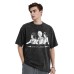 Summer Kingdom Hearts Game Pattern Peripheral Printed T-Shirt Summer Cotton Washed Vintage Aged Short Sleeve
