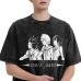 Summer Kingdom Hearts Game Pattern Peripheral Printed T-Shirt Summer Cotton Washed Vintage Aged Short Sleeve