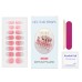 EELHOE Soft Gel Nail Sticker Set (Shiny Pink) Semi-Baked Nail Paper, Fresh And Shiny Minimalist Style Soft Nail Stickers