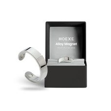 Hoexe Silver Magnetic Ring, Body Comfort Sports Portable Simple Men's Daily Accessory Ring
