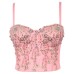 Beaded Sequined Strapless Outerwear Camisole Women's Gathered Spicy Girl 