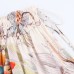 Temperament lace up design printed silk skirt for women