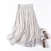 Elegant high waist slimming A-line irregular half skirt long skirt for women