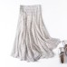 Elegant high waist slimming A-line irregular half skirt long skirt for women