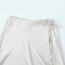 Tie up A-line half length mid length skirt versatile