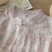 Print Button Stand Collar Top for Women
