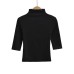 Half high collar mid sleeve top for women