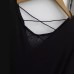 Back cross rope loose curved hem short sleeved
