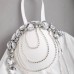 Lace-Up Rhinestone Tassel Chain Fitted Boned Detachable Padded Push-Up 