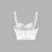 Lace-Up Rhinestone Tassel Chain Fitted Boned Detachable Padded Push-Up 