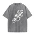 Summer New Anime Chainsaw Man Printed T-Shirt Summer Cotton Washed Vintage Short Sleeve Top