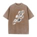 Summer New Anime Chainsaw Man Printed T-Shirt Summer Cotton Washed Vintage Short Sleeve Top