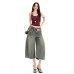 Retro Deconstructed Knife-Edge Denim Shorts Street Distressed Washed Casual Wide-Leg Three-Quarter Pants