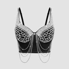 Heavy Beading and Rhinestone Design Backless Heavy Beading and Rhinestone Design Backless