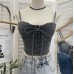 Strap bow short suspender strapless