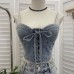 Strap bow short suspender strapless