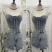 Strap bow short suspender strapless