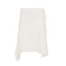 Vacation Style Elegant Irregular Hem Midi Skirt  White Simple Side Tie Spicy Girl