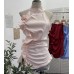 Sleeveless ruffled three-dimensional flower top