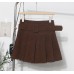 High waisted pleated skirt