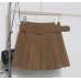 High waisted pleated skirt