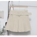 High waisted pleated skirt