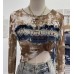 Long Sleeve Cover Up Short T-Shirt