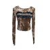 Long Sleeve Cover Up Short T-Shirt